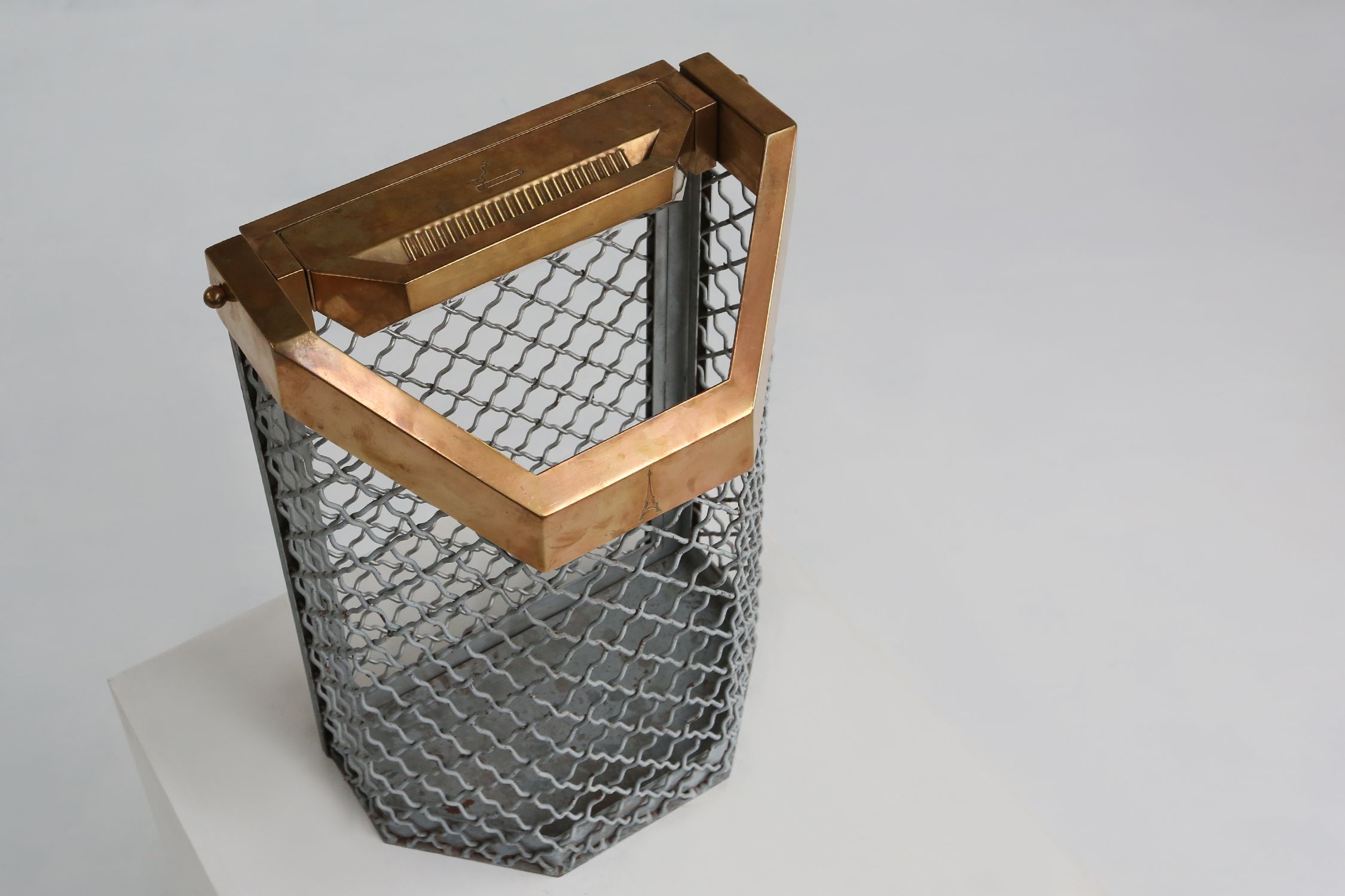 Original Eiffel Tower Trash Can from the Champ‑de‑Mars, France 1960sthumbnail